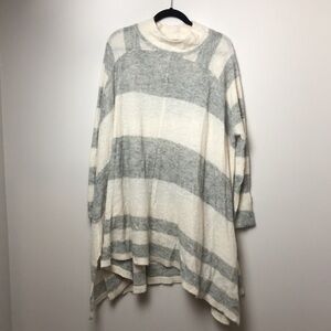 Free people alpaca sweater dress stripes oversized